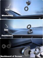 Upgraded 360° Nano Gel Vacuum Magnetic Phone Holder, 108+LBS Heavy Duty Suction Cup Phone Mount for Car Dashboard & Windshield, 3000gf MagSafe Compatible with iPhone 17/16 Pro Max - Image 2