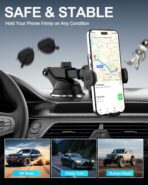 Wireless Car Charger,15W Fast Charging Auto Clamping Phone Holders for Your Car Compatible with iPhone 16/15/14/13, for Samsung Galaxy S24 Ultra S23 S22 S21, S20, S10+ - Image 2