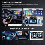 Wireless CarPlay and Android Auto Adapter, Ultra-Compact Aluminum Design with Dual-Band Technology, USB-C/USB-A Compatible for Wired CarPlay Vehicles - Image 8