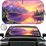 Car Windshield Sun Shade, Upgraded UV Reflective Windshield Sun Shade Foldable Universal Fit with Storage Bag for Cars SUVs Trucks Sedans Hatchbacks