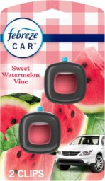 Car Air Freshener Vent Clip Sweet Watermelon Vine Scent, 2 Count, .13 oz Total