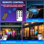 Eachbid Programmable Scrolling LED Sign, 23.4"x4.7", USB Flexible Digital Sign, APP Control, Custom DIY Editor Text, Patterns, Animations, for Car, Store, School, Hotel - Image 3