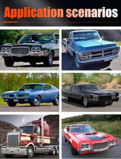 UNI-SHINE 5 3/4'' 5.75 Inch LED Headlight Round 4pcs Reflector Hi/Lo Beam With DRL Sealed Beam H5001 H5006 Compatible With Peterbilt 349 359, Chevy Impala 59-76, Dodge - Image 7