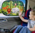 ABSOFINE Car Window Sun Shades for Baby Kids 2 Pack 19"x14", Animals Cartoon Window Shades Sun Blocker Cover, Baby Car Shades for Back Windows with 8 Suction Cups and Storage Bag, Anti Glare & UV - Image 6