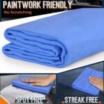 Premium Shammy Towel for Car, Super Absorbent 2 Pack 26""x17"" Car Drying Towel, Reusable Soft Car Wash Cloth, Chamois Cloth for Car, Dust Remove, No Scratch/Spot/Streak, Blue & Purple - Image 5