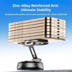 2026 Upgraded Magnetic Car Phone Mount for MagSafe: 360° Rotatable Adjustable Holder with 180+LBS Strong Suction Cup & 3800gf Magnet, Compatible with iPhone 17/16/15 Series & Android Devices - Image 5