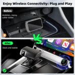 2026 Wireless CarPlay Adapter for Apple iPhone, Small Size Plug and Play, Mini USB Design for Cars with Built-in Wired Apple CarPlay, Fast and Stable Connection Car Play Wireless Adapter - Image 7
