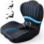 Benazcap Memory Foam Seat Cushion with Lumbar Support Pillow for Office Chair, Car & Gaming Seat, Wheelchair, Ergonomic Design for Sciatica & Tailbone Pressure Relief, Black - Image 8