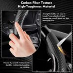 Steering Wheel Cover 3 Pcs Set, Anti-Slip, Scratch-Resistant, Universal Fit for 14-16 Inch Steering Wheels, Car Interior Accessories for Sedans, SUVs, and Trucks (Segmented Snap on, Matte) - Image 4
