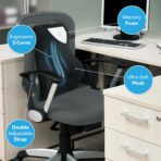 Samsonite Memory Foam Lumbar Support Pillow, Ergonomic Back Cushion for Office Chair, Gaming Chair, Automotive Full Back Support, Home Essentials for Sitting Comfort and Posture Relief, Black - Image 8