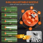 Cordless Washer Electric Battery Powered, Portable Car Washer Handheld with 6-in-1 Nozzle,17FT Drain Hose,Power Cleaner for Patio Floor Fence Deck Indoor - Image 3