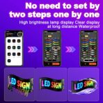 2PCs Programmable Scrolling Led Eyes Display, 23.62"x4.72" Flexible Devil Eyes Windshield with Remote and APP Control, Led Sign for Cars/Trucks/SUVs, Customizable Digital Display for Store School Hotel Party - Image 5