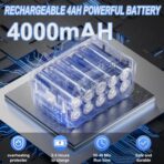 AZZUNO Cordless Pressure Washer, 850PSI Portable Pressure Washer, 4000mAh Powerful Washer with 6-in-1 Nozzle, Handheld Power Cleaner for Car, Home Cleaning & Garden Watering Blue - Image 2