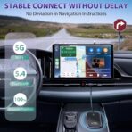 Wireless Carplay Adapter, 2025 Upgrade Converts Wired to Wireless Adapter for iPhone, Auto Connect Dongle for Apple Car Play, Bluetooth No Delay Control for Cars from 2016 and iOS 10+, Black - Image 3