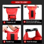 250 PCS Waterproof First Aid Kit, Roll Top Reflective Boat Dry Bag Bug Out Bags, Emergency Medical Kit Ideal for Boating, Camping, Fishing, Kayaking, Floating, Red - Image 8