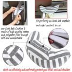 Car Seat Travel Pillow Neck Support Cushion Pad for Kids, WenMei Super Soft Headrest Shoulder Pad in Car, Universal Safety Belt Sleeping Pillow for Children Adults, Compatible with All Cars (Gray) - Image 2