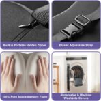 LIQUN Memory Foam Car Neck Pillow, Neck Support Pillow, Neck Support Pad Pain Relief, Adjustable Belt and Breathable Detachable, Suitable for Most Car Pillows Black - Image 5