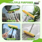 7 Pcs Windshield Car Squeegee and Collapsible Washing Bucket Combo Set 2 in 1 Squeegee Window Cleaner with Long Handle Car Interior Glass Cleaning Tool Reusable Pads Towel Spray Bottle - Image 7