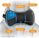 SAMSONITE, Infused-Gel Car Neck Pillow with Airflow Memory Foam, Headrest Support Cushion for Driving, Universal - Fits Any Vehicle, Including SUVs and Trucks, Washable Cover, Black… - Image 3