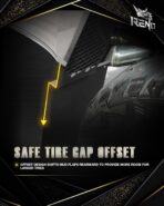 RENO Truck Mud Flaps, Driver Passenger Sides Splash Guards Compatible with Universal Truck SUV Off-Road Car Heavy Duty Vehicle Sediment Protection (Front + Rear, 4PCS) - Image 6