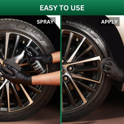 The Pro Stuff® Car Tire Shine Spray - Professional Satin Black Finish (No Greasy Wet Look) | No Sling Formula, Quick Drying Tire Dressing | Long Lasting Tire Protectant - Image 3