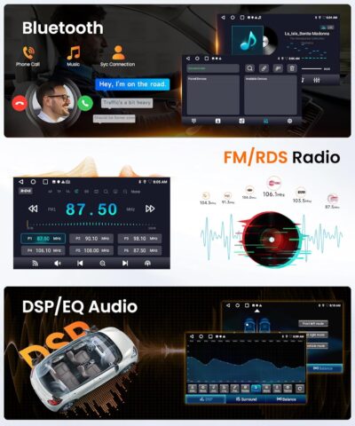 4Core 2G+64G Android 13 Car Radio for Ford Escape 2007-2012/Mazda Tribute 2007-2012, Rimoody Car Stereo Wireless Carplay Android auto GPS Navigation 5G-WiFi Bluetooth 5.0 9 Inch Screen Backup Camera - Image 4