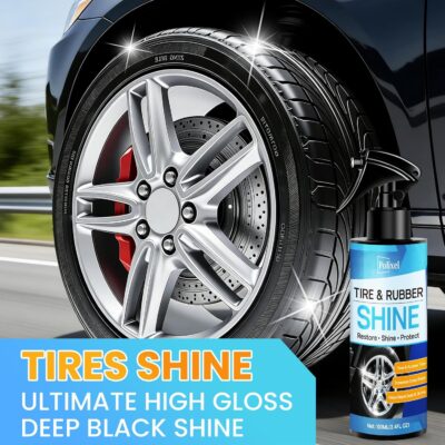 Deep Black Tire Shine Spray – Non-Greasy, No-Sling Tire Dressing Long-Lasting Hydrophobic & UV Protection Formula for Car, Truck, SUV & Motorcycle – 100ml/3.4oz - Image 3