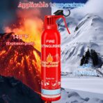 Fire Extinguisher for Home with Mount, 6 Pack Upgraded 8-in-1 Portable Fire Extinguishers For Vehicle Car Boat Marine Kitchen Emergency Supplies, Water-Based Extinguisher For A, B, C, K Fire Types - Image 2