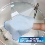 Unger Professional 18” x 18” Large Professional-Grade Microfiber Cloth Towels, 3 Pack, Multi-Purpose Wet and Dry Cleaning Cloths for Kitchen, Bath, Auto, Appliances, Car Supplies - Image 5