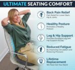 ComfiLife Premium Gel & Memory Foam Seat Cushion – Doctor Recommended Office Chair Cushion, Car Seat Cushion – Chair Cushions for Back & Sciatica Pain Relief – Seat Cushions for Office Desk (Charcoal) - Image 4