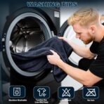 4PCS Car Drying Towel Microfiber Detailing Kit - 36x24 in Car Towels Cleaning Supplies, Reusable Shammy Quick Dry Cloth for Carwash, for Auto, Boat, RV, Garage & Home, Scratch-Safe Absorbent Cleaning - Image 6