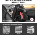 5 in 1 Car Center Console Cover, Armrest Pad with 2 Storage Pockets, Cup Holder, Tissue Box Slot, Phone Holder, Universal Car Interior Organizer (Black) - Image 9