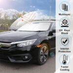 Windshield Sun Shade Custom Fit for 2016-2021 Honda Civic Accessories Sunshade Protect Car from Sun Rays & Heat Damage Keep Cool - Image 2
