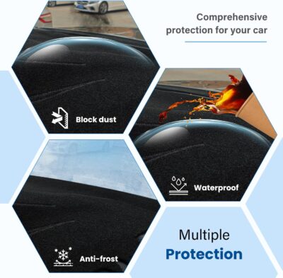 Dash Cover Mat Compatible with Chevy Equinox 2018-2024 (Without HUD) Car Interior Dashboard Cover Mat Nonslip Dashmat Sunshade Glare UV Rays Protector Accessories Custom Fit - Image 8