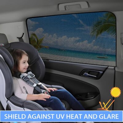 ZATOOTO Car Side Window Sun Shade 4 Pack, Window Shades for Baby Magnetic Mesh Sun Shade Protection from Heat and UV for Sleeping, Camping, Breastfeeding - Image 9