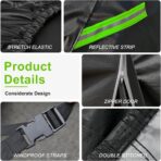 KouKou Car Cover Waterproof All Weather, 7 Layers Outdoor Car Covers for Automobiles with Zipper, Universal Fit Hatchback Subaru Impreza,Mazda 3,VW Golf, BMW X2, ect. (Length to163-178 inch) - Image 3