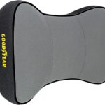 Goodyear Ergonomic Car Neck Pillow, Soft Memory Foam Headrest Pillow for Driving, Breathable & Removable Cover, Car Seat Headrest Cushion with Adjustable Strap, Neck Pain Relief, Grey