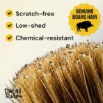 Car Detailing Brush Set 3-pc - Scratch-Free Boars Hair for Interior and Exterior Work - Pro Quality Car Cleaning Brush Kit for Leather Seats, Dashboards, Wheels, Grills and Paint - Image 4