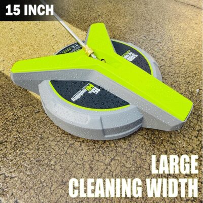 Hiclean 15" Pressure Washer Surface Cleaner with Wheels 3400 PSI Max, Surface Cleaner for Power Washer Attachment for Concrete, Patio, Sidewalk, and Driveways - Image 8