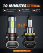 SEALIGHT 9006 Fog Lights LED Bulb, 9006 Hb4 LED Fog Light Bulbs 1:1 Size 9006 Bulb Plug And Play, 6000k Xenon White Light Pattern, Pack of 2 - Image 5