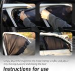 4Pack Car Window Shades with Magnets,Strong-Light Blocking&UV Protection Car Privacy Shades,Universal Essential Interior Accessories for Window Baby,Auto Camping and Napping Curtains (4PCS) - Image 5