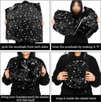 Woanger Windshield Sun Shade Foldable Car Front Window Covers for Car Accessories Sun Heat UV Rays Visor Protector Protection for Universal Cars SUV Truck (Moon Star) - Image 7