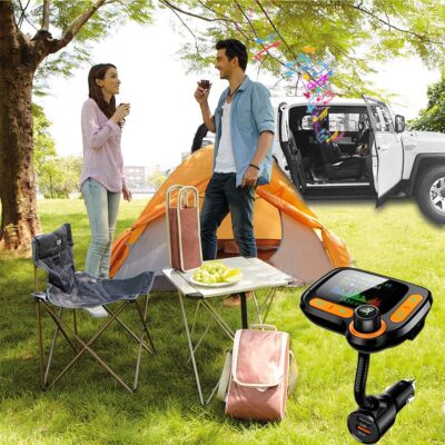 TSNAM Bluetooth FM Transmitter Car Adapter,Support Wireless Handsfree Call and MP3 Music/APP Audio Play,1.8" Color Screen,3 USB Charger,3.5mm AUX Port,Compatible with iPhone,iPad,Samsung and More - Image 8