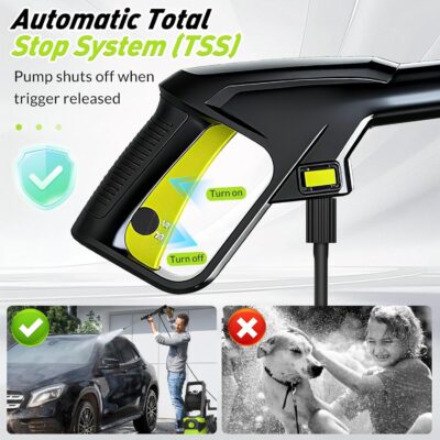 KEPEAK Power Pressure Cleaner for Effortless Cleaning with 4 Quick Connect Nozzles, 5000PSI, Foam Cannon, 52ft Hose Reel, for Cars Fences Driveways Patios - Image 6