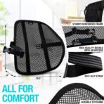 Seat Cushions for Office Chairs with Lumbar Support, Desk Chairs, and Car Seats - Adjustable Straps and Non-Slip Ergonomic Design for Tailbone and Lower Back Pain Relief for All Day Use - Image 5