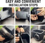 Car Armrest Storage Box with 2 Cup Holders - 2024 New Between Car Seat Organizer with Cup Holder, Universal Cars Arm Rest Storage Box Organizer Center Console Cupholders Tissue Boxs Holders (Black) - Image 5