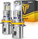 FAHREN Latest & Brightest 9007 led Bulbs, (1200%) 12X Brighter 80,000LM Ultra Brightness HB5 bulbs, 6500K Cool White, IP68 Waterproof, Plug-N-Play, Pack of 2, HID bulbs,1:1 Size Replacement