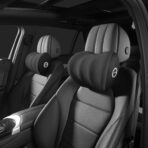 LIQUN Memory Foam Car Neck Pillow, Neck Support Pillow, Neck Support Pad Pain Relief, Adjustable Belt and Breathable Detachable, Suitable for Most Car Pillows Black - Image 3