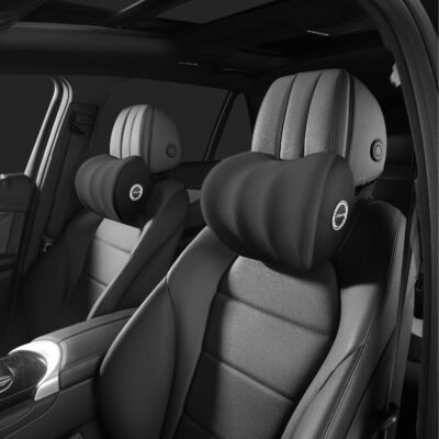 LIQUN Memory Foam Car Neck Pillow, Neck Support Pillow, Neck Support Pad Pain Relief, Adjustable Belt and Breathable Detachable, Suitable for Most Car Pillows Black - Image 3