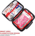 Gevoke 410 Piece Waterproof Hard Shell First Aid Kit for Home, Car, Travel, Camping, Truck, Hiking, Sports, Office, Vehicle & Outdoor Emergencies - Emergency Medical Kits (Red) - Image 5